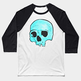 Cyan Skull Baseball T-Shirt